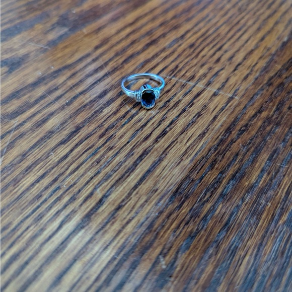 Brand New $858 Iolite and Diamond 14k White Gold Cocktail Ring Authentic Violet - Picture 10 of 12